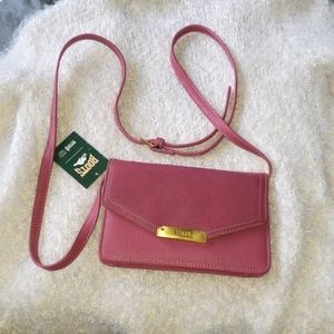 Roots Crossbody bag with RFID protection- Primose- BNWT
